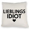 Lieblings Idiot Statement Kissen mit Herz