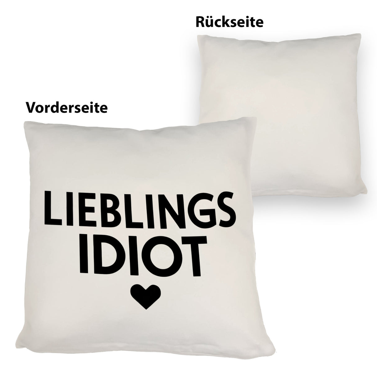 Lieblings Idiot Statement Kissen mit Herz