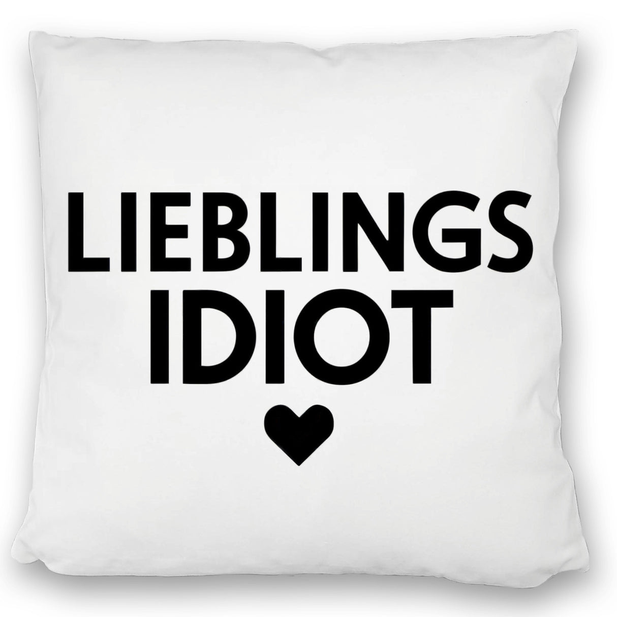 Lieblings Idiot Statement Kissen mit Herz