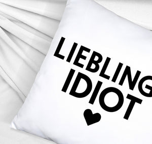 Lieblings Idiot Statement Kissen mit Herz