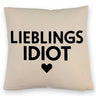 Lieblings Idiot Statement Kissen mit Herz