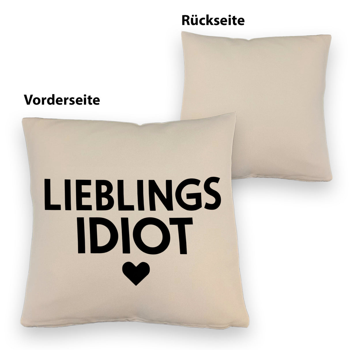 Lieblings Idiot Statement Kissen mit Herz