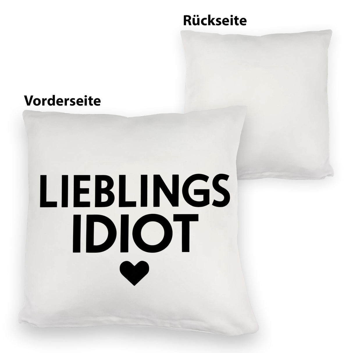 Lieblings Idiot Statement Kissen mit Herz