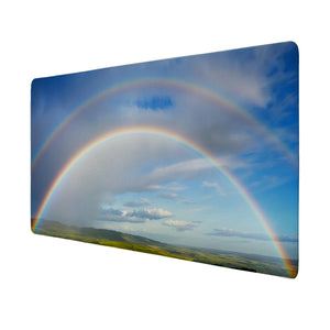 Regenbogen Schreibtischunterlage 69x31cm XXL Mauspad für kreative Arbeitsatmosphäre