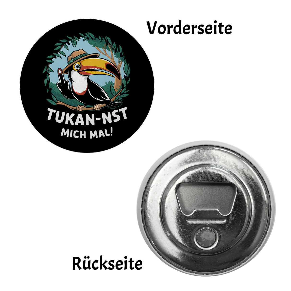 Tukan-nst mich mal Magnet mit Tukan im Dschungel