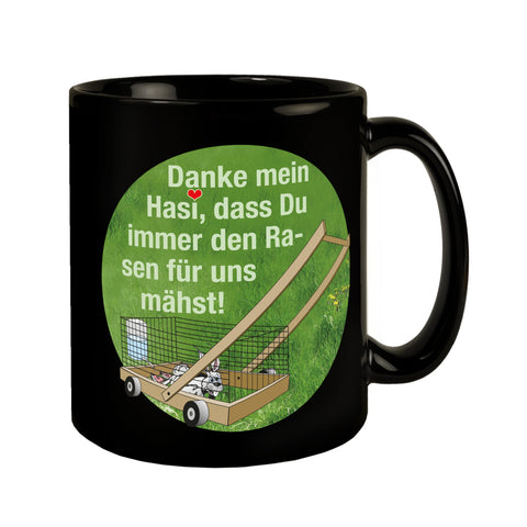 Danke Hasi fürs Rasenmähen Tasse