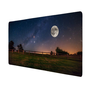 Vollmond Nachthimmel Schreibtischunterlage 69x31cm XXL Mauspad für Astro-Fans