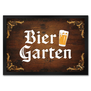 Biergarten Fußmatte in 35x50 cm im rustikalen Holz-Look