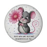 Maus mit Blume Magnet - wundervoller Tag