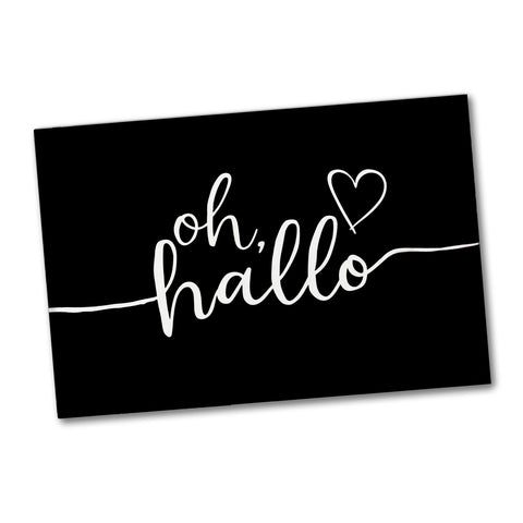 Oh Hallo Souvenir Magnet mit Herz in elegantem Design