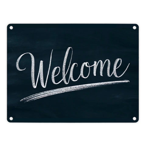 Welcome Metallschild in 15x20 cm
