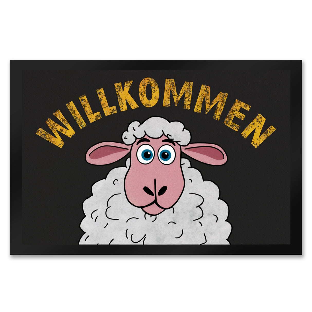 Willkommen Cartoon Schaf Fussmatte für Haustür