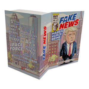 Fake News Booksafe mit Comicfigur