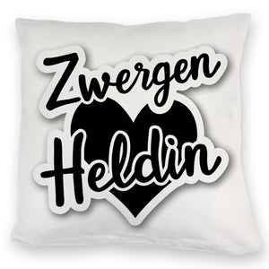 Zwergen Heldin mit Herz Kissen für Erzieherinnen