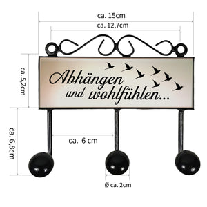 Fliegende Vögel - Abhängen und wohlfühlen Kleiderhaken Leiste mit 3 Haken