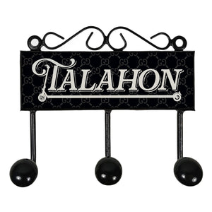 Talahon Kleiderhaken Leiste mit 3 Haken mit Rollerdesign