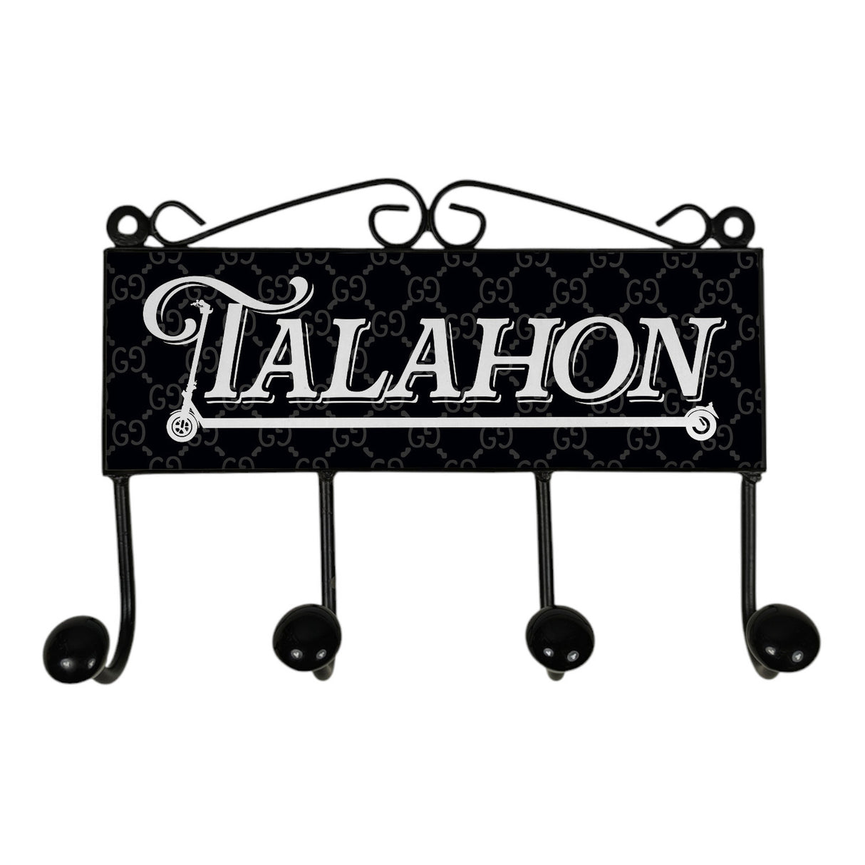 Talahon Kleiderhaken Leiste mit 3 Haken mit Rollerdesign