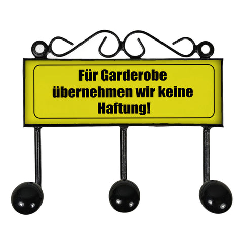 Keine Haftung für Garderobe Kleiderhaken Leiste mit 3 Haken