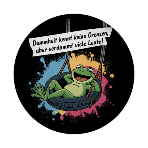 Grüner Frosch Magnet - Dummheit kennt viele Leute