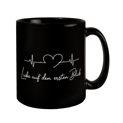Liebe auf den ersten Blick EKG Herz Tasse