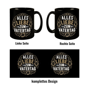 ALLLES LIEBE ZUM VATERTAG Tasse mit Blumen