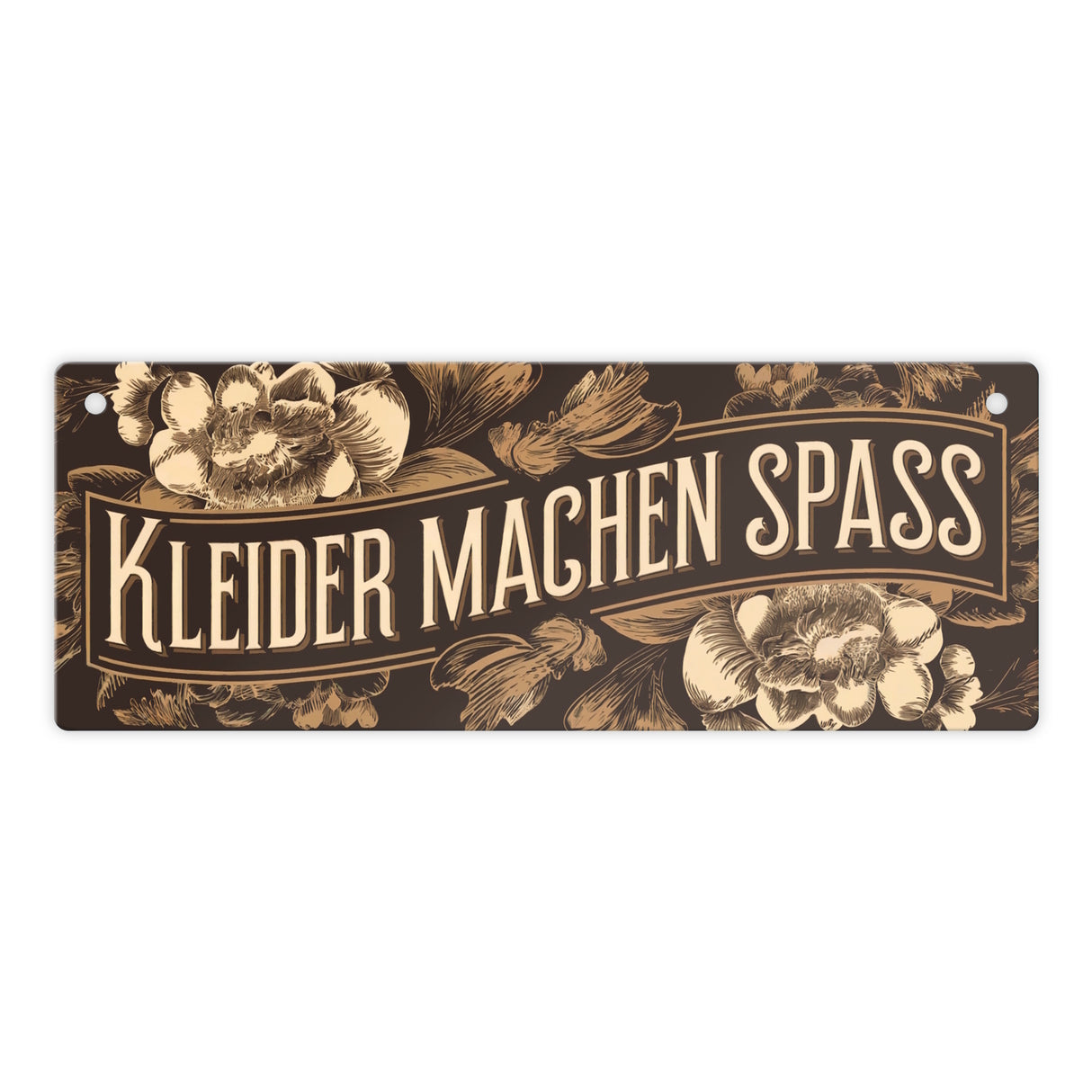 KLEIDER MACHEN SPASS Metallschild Florale Vintage Blumen