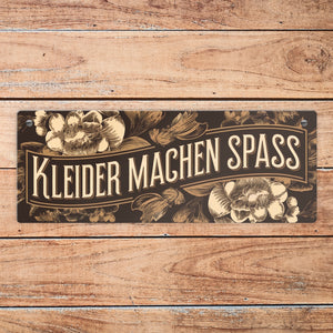 KLEIDER MACHEN SPASS Metallschild Florale Vintage Blumen