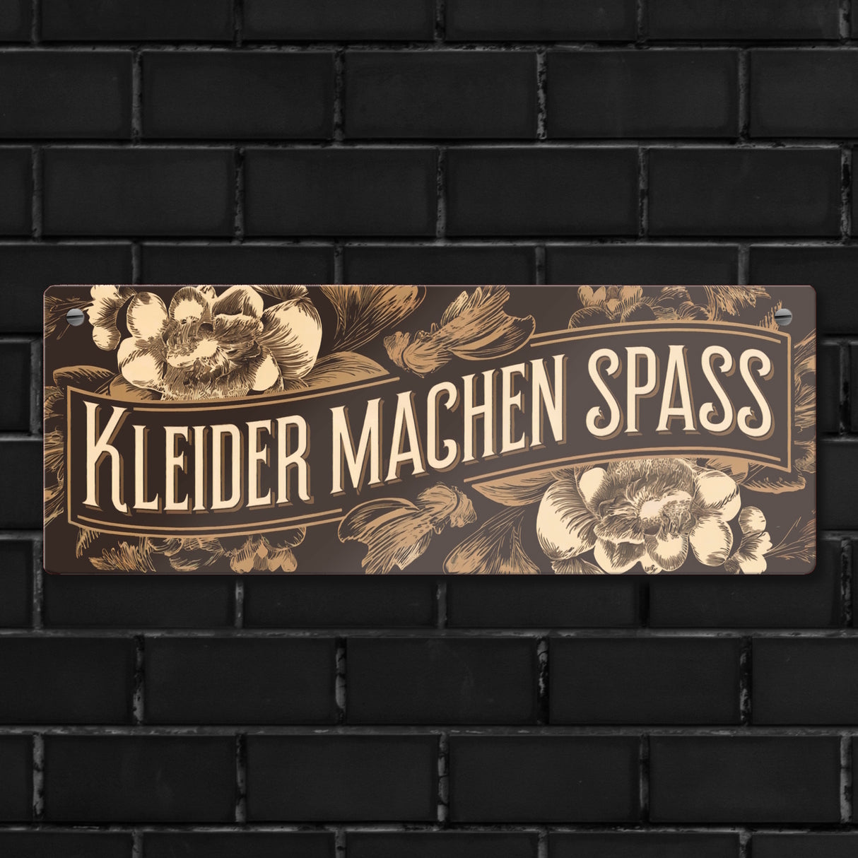 KLEIDER MACHEN SPASS Metallschild Florale Vintage Blumen