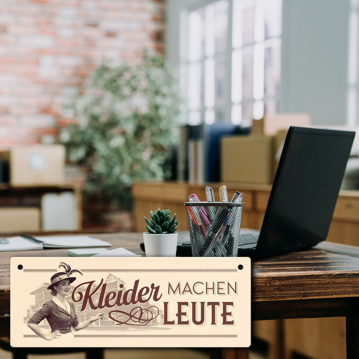 Kleider machen Leute Metallschild Retro