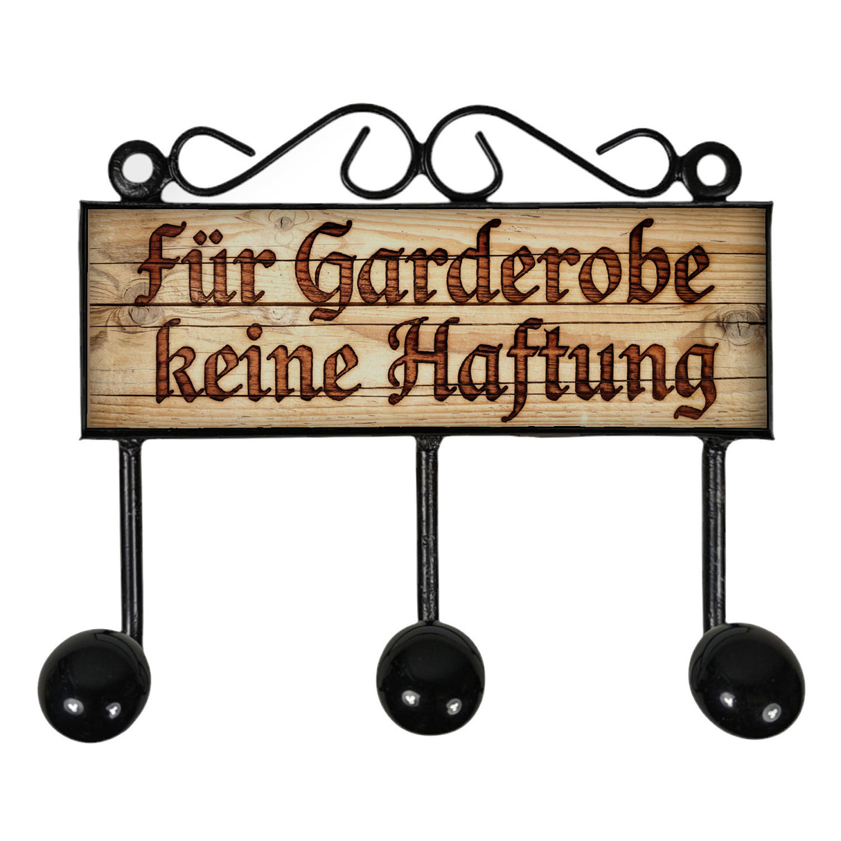 Für Garderobe keine Haftung Kleiderhaken Leiste mit 3 Haken mit Holzhintergrund