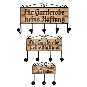 Für Garderobe keine Haftung Kleiderhaken Leiste mit 3 Haken mit Holzhintergrund