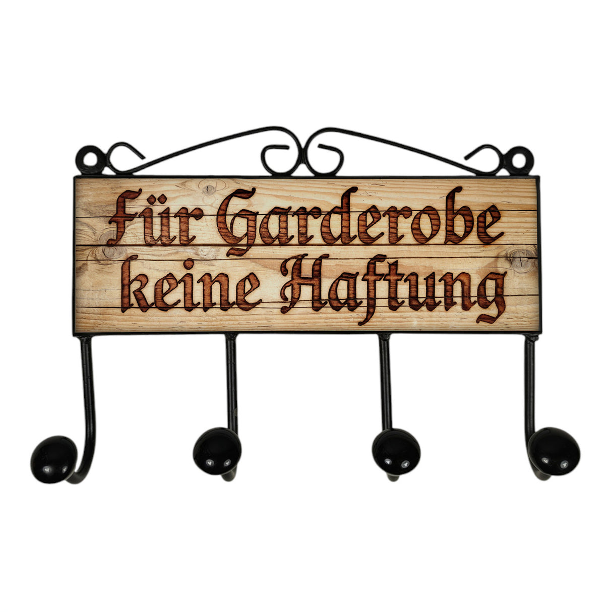 Für Garderobe keine Haftung Kleiderhaken Leiste mit 3 Haken mit Holzhintergrund