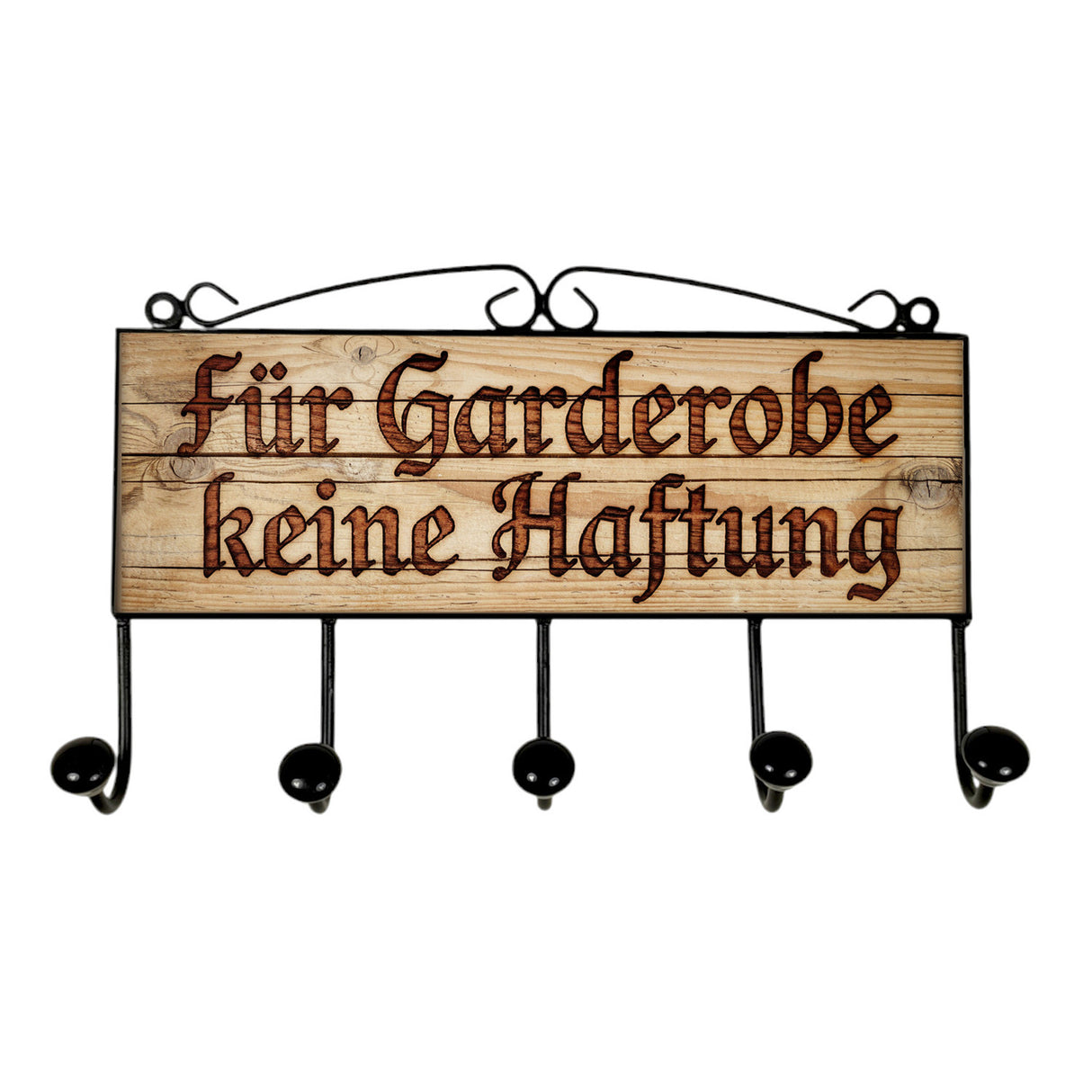 Für Garderobe keine Haftung Kleiderhaken Leiste mit 3 Haken mit Holzhintergrund