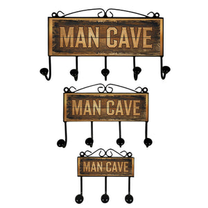 Rustikales Holzdesign Man Cave Kleiderhaken Leiste mit 3 Haken