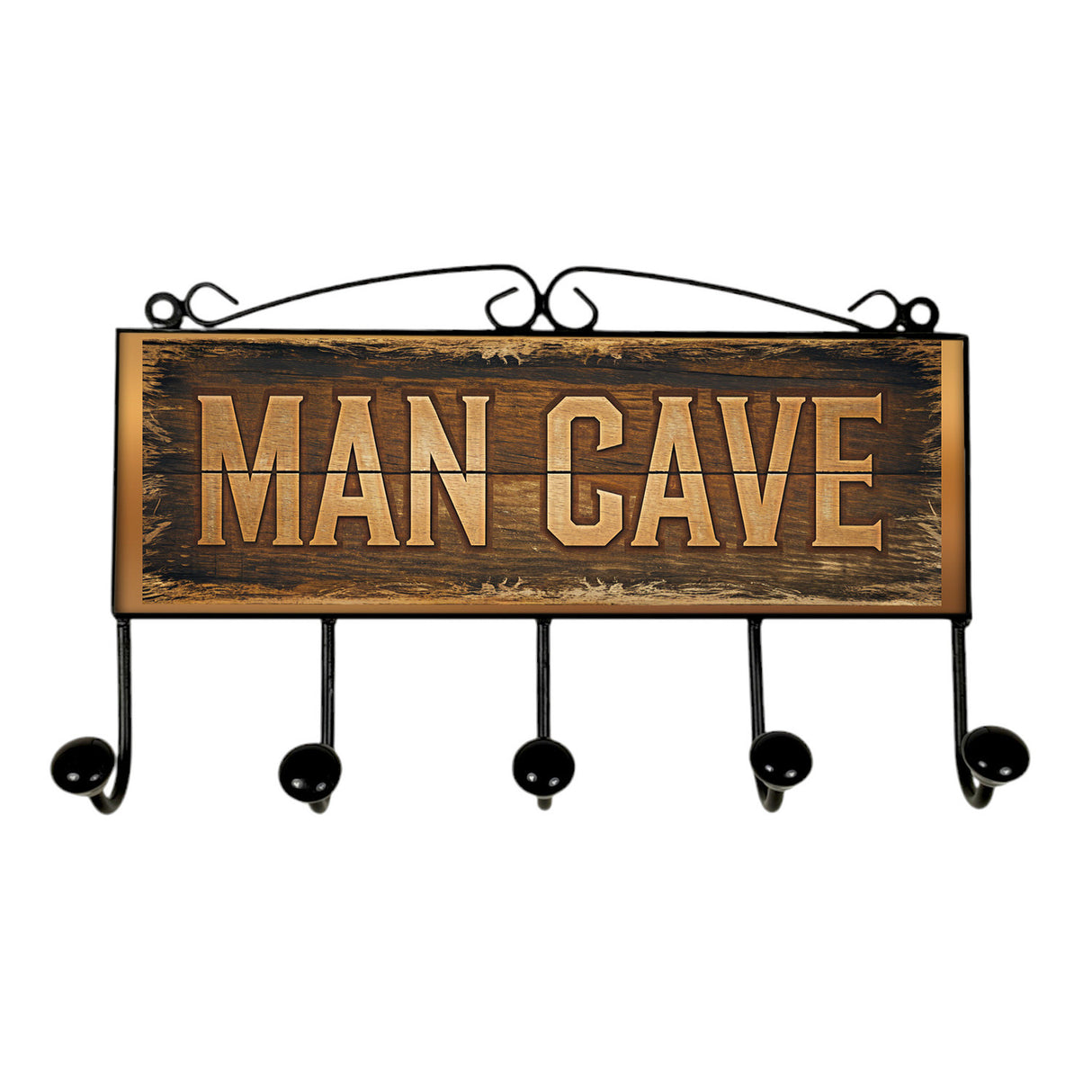 Rustikales Holzdesign Man Cave Kleiderhaken Leiste mit 3 Haken