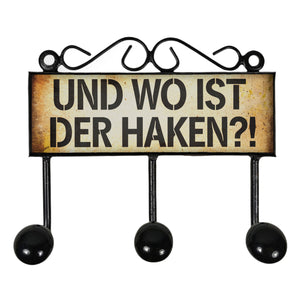 Und wo ist der Haken?! Kleiderhaken Leiste mit 3 Haken