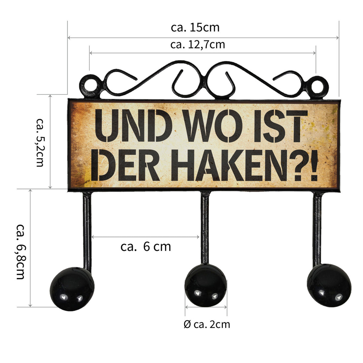 Und wo ist der Haken?! Kleiderhaken Leiste mit 3 Haken