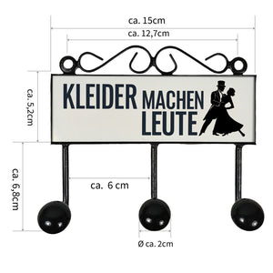 Kleider Machen Leute Kleiderhaken Leiste mit 3 Haken Vintage Dekoration