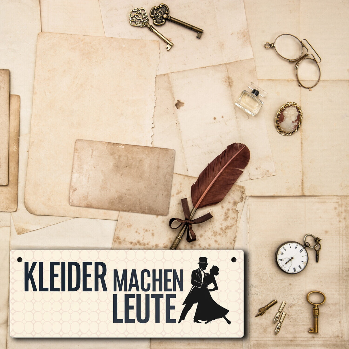 Kleider Machen Leute Metallschild Vintage Dekoration