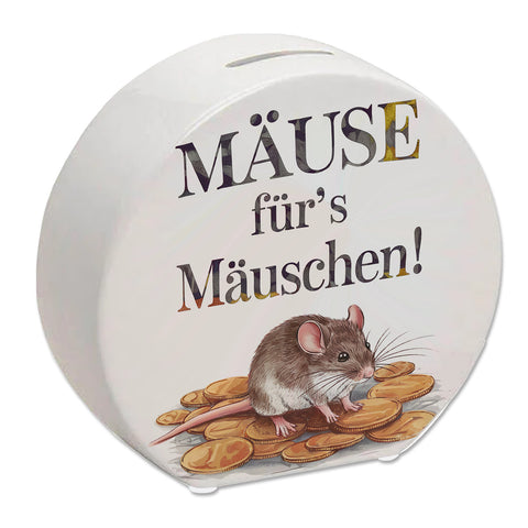 MÄUSE für's Mäuschen Spardose Maus auf Münzen