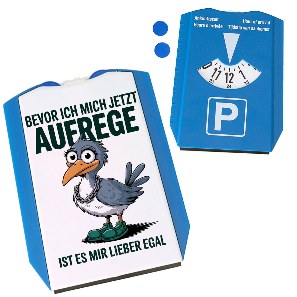 Cartoon Vogel rege mich nicht auf Parkscheibe