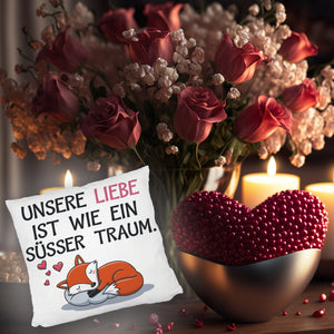 Fuchs Kissen zum Valentinstag - süsser Traum