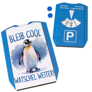 Pinguin mit Sonnenbrille Bleib cool Parkscheibe