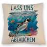 Lass uns abtauchen Pinguin Kissen Unterwasserszene