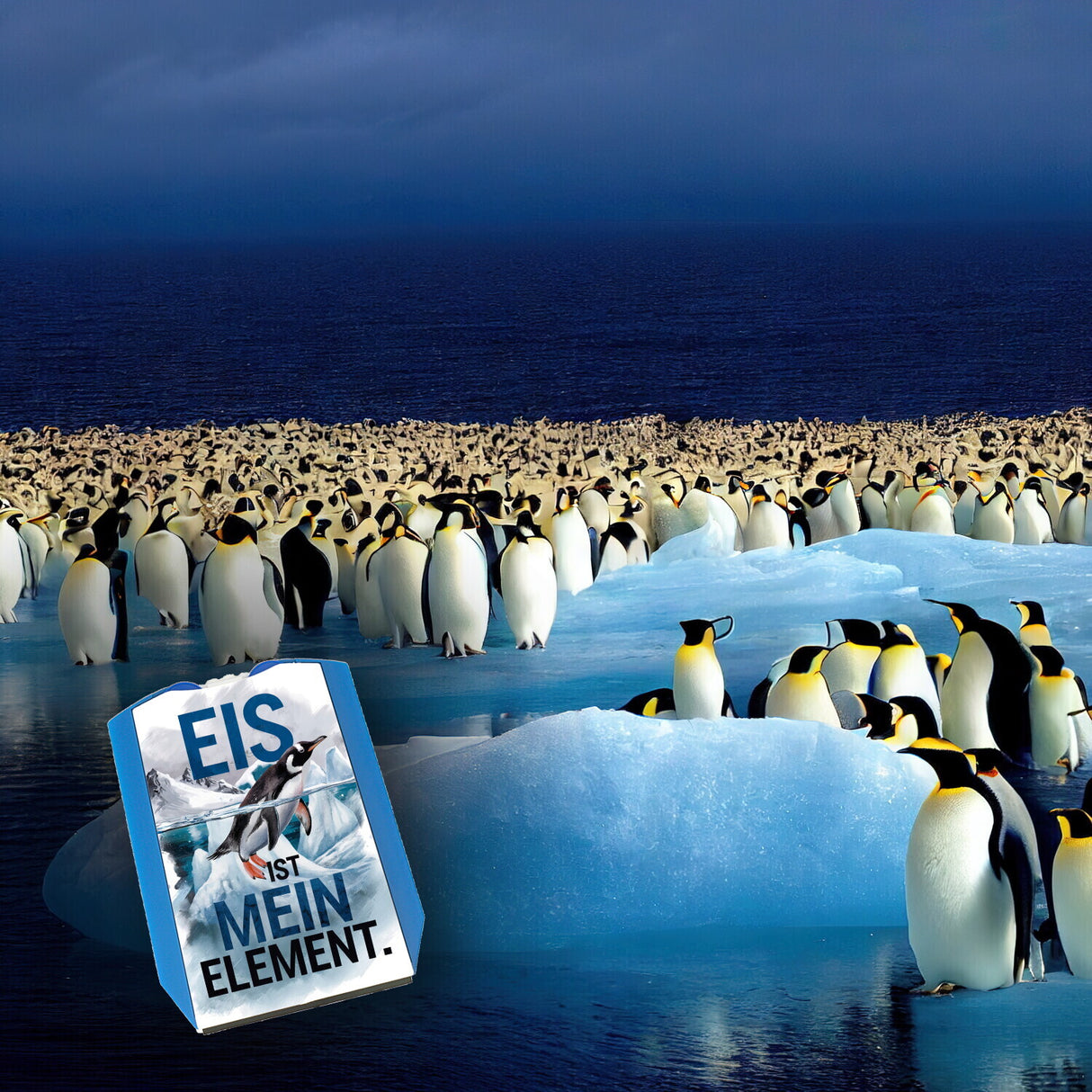 Eis ist mein Element Parkscheibe Pinguin im Eis