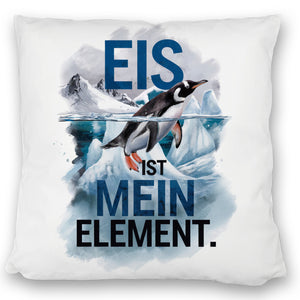 Eis ist mein Element Kissen Pinguin im Eis