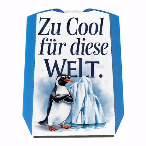 Zu cool für die Welt Pinguin mit Sonnenbrille Parkscheibe