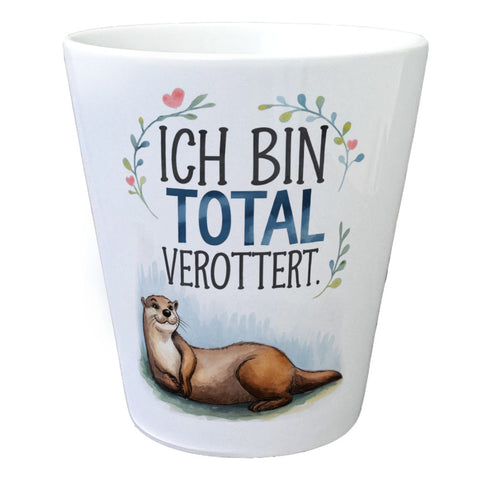 Niedlicher Otter Total verottert Blumentopf