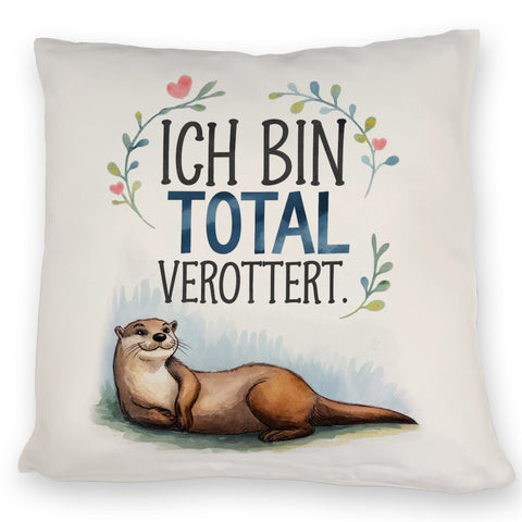 Niedlicher Otter Total verottert Kissen