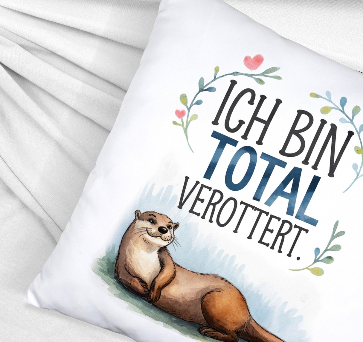 Niedlicher Otter Total verottert Kissen